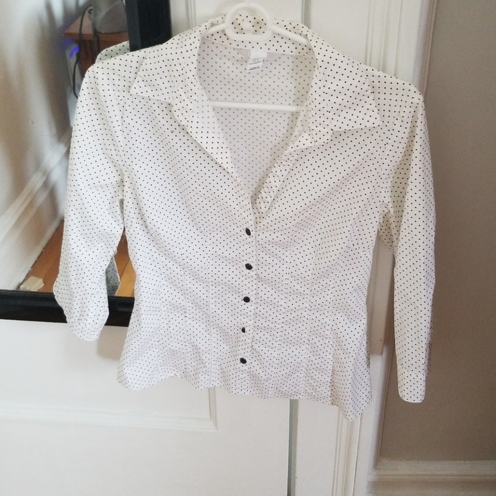 Polka dot button down